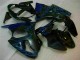 Carenagem Moto ZX6R 2000-2002 - Preto & Azul Chama Carenagem Moto ZX6R 2000-2002 - Preto & Azul Chama