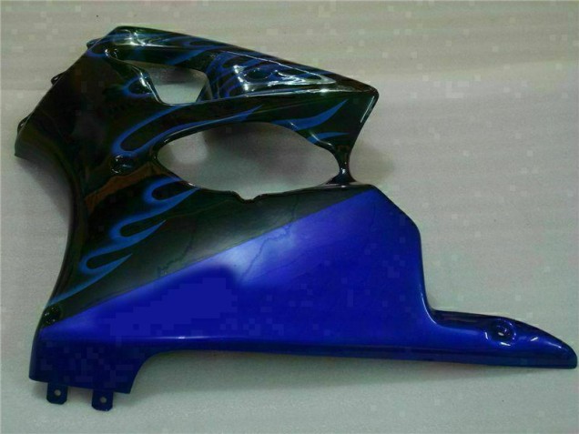 Carenagem Moto ZX6R 2000-2002 - Preto & Azul Chama Carenagem Moto ZX6R 2000-2002 - Preto & Azul Chama