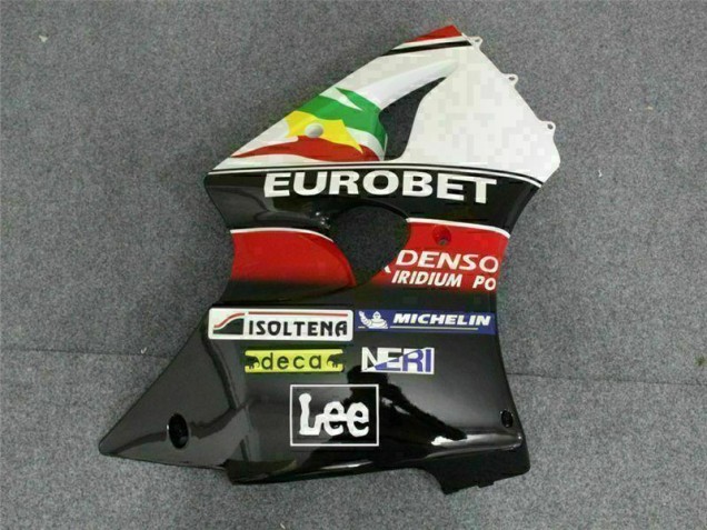 Carenagem Moto ZX6R 2000-2002 - Preto Branco Eurobet