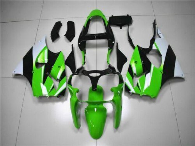 Carenagem Moto ZX6R 2000-2002 - Verde Branco Preto Carenagem Moto ZX6R 2000-2002 - Verde Branco Preto