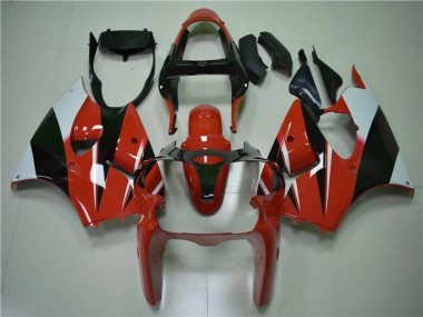 Carenagem Moto ZX6R 2000-2002 - Vermelho Preto Branco