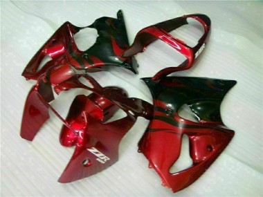 Carenagem Moto ZX6R 2000-2002 - Vermelho Preto