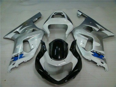 Carroçaria Moto GSXR 600 / 750 K1 K2 K3 2001-2003 - Prata Preto