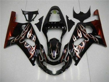 Carroçaria Moto GSXR 600 / 750 K1 K2 K3 2001-2003 - Preto