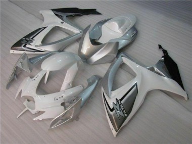 Carroçaria Moto GSXR 600 / 750 K6 2006-2007 - Branco Prata