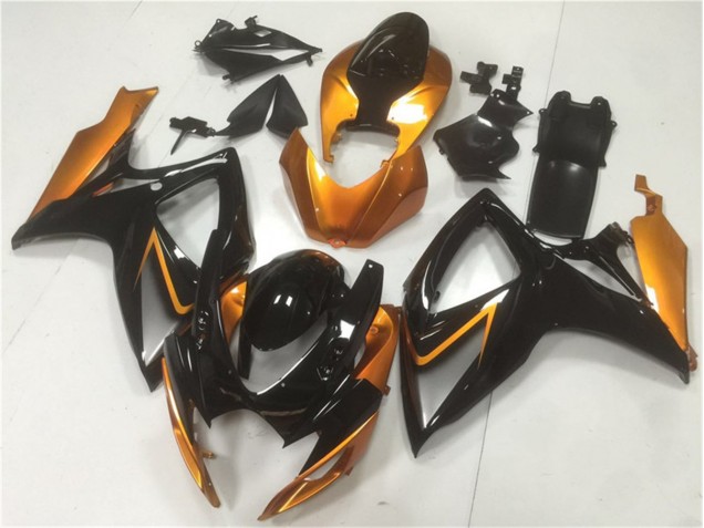 Carroçaria Moto GSXR 600 / 750 K6 2006-2007 - Preto Laranja Carroçaria Moto GSXR 600 / 750 K6 2006-2007 - Preto Laranja