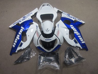 Carroçaria Moto GSXR 600 K1 K2 K3 2001-2003 - Branco Azul Motul