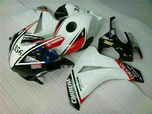 Injeção Kit Carenagem CBR 1000RR 2008-2011 - Branco Preto Injeção Kit Carenagem CBR 1000RR 2008-2011 - Branco Preto