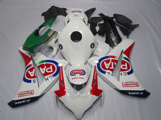 Injeção Kit Carenagem CBR 1000RR 2008-2011 - Branco Vermelho PATA Injeção Kit Carenagem CBR 1000RR 2008-2011 - Branco Vermelho PATA
