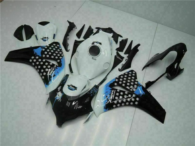 Injeção Kit Carenagem Moto CBR 1000RR 2008-2011 - Branco Preto Injeção Kit Carenagem Moto CBR 1000RR 2008-2011 - Branco Preto