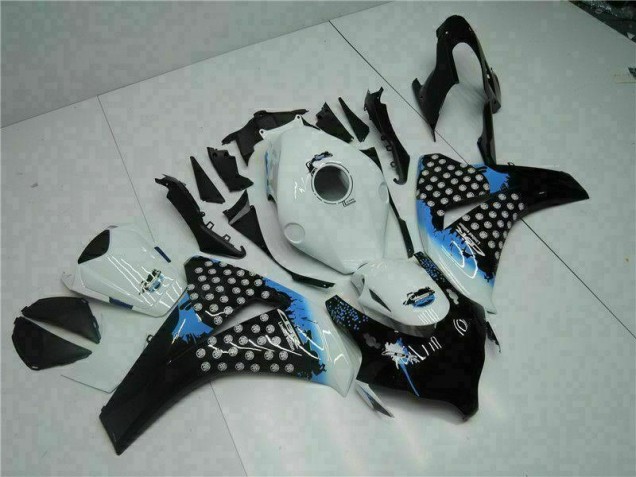 Injeção Kit Carenagem Moto CBR 1000RR 2008-2011 - Branco Preto Injeção Kit Carenagem Moto CBR 1000RR 2008-2011 - Branco Preto
