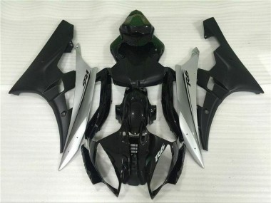 Injeção Kit Carenagem Moto R6 2006-2007 - Prata Preto