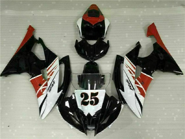 Injeção Kit Carenagem Moto R6 2008-2016 - Branco Preto