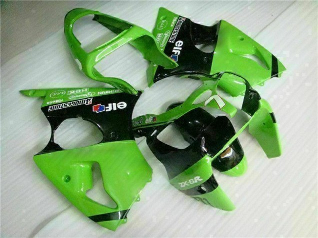 Injeção Kit Carenagem Moto ZX6R 2000-2002 - Verde Preto