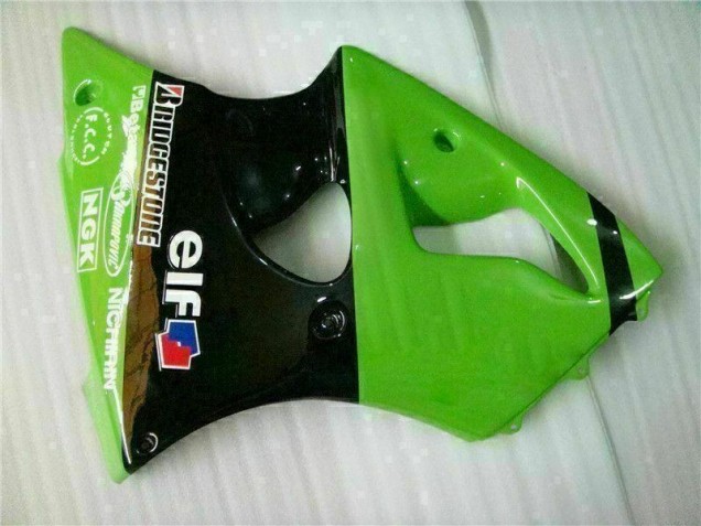 Injeção Kit Carenagem Moto ZX6R 2000-2002 - Verde Preto