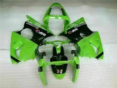 Injeção Kit Carenagem Moto ZX6R 2000-2002 - Verde Preto