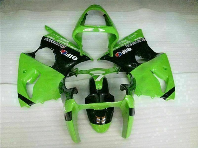 Injeção Kit Carenagem Moto ZX6R 2000-2002 - Verde Preto