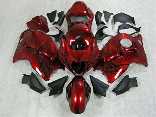 Injeção Kits Carenagem Moto GSXR 1300 Hayabusa 1996-2007 - Vermelho Preto