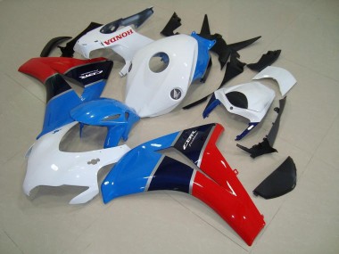 Kit Carenagem Moto CBR 1000RR 2008-2011 - Branco Azul Vermelho