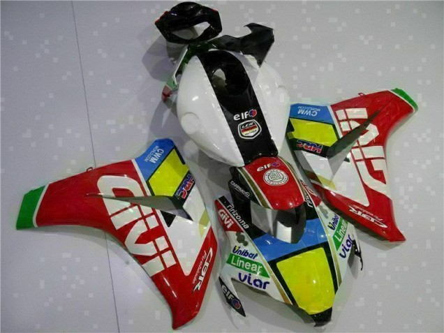 Kit Carenagem Moto CBR 1000RR 2008-2011 - Vermelho Branco