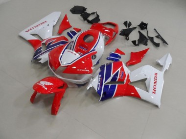Kit Carenagem Moto CBR 600RR 2013-2021 - Vermelho Branco Azul HRC