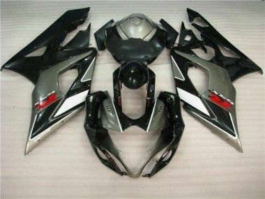 Kit Carenagem Moto GSXR 1000 K5 2005-2006 - Cinzento Preto