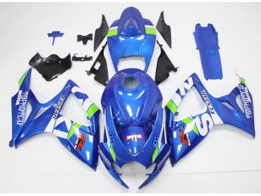 Kit Carenagem Moto GSXR 600 / 750 K6 2006-2007 - Azul Branco