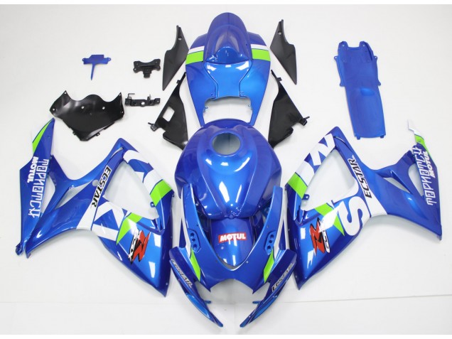 Kit Carenagem Moto GSXR 600 / 750 K6 2006-2007 - Azul Branco Kit Carenagem Moto GSXR 600 / 750 K6 2006-2007 - Azul Branco