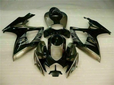 Kit Carenagem Moto GSXR 600 / 750 K6 2006-2007 - Preto Cinzento