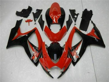 Kit Carenagem Moto GSXR 600 / 750 K6 2006-2007 - Vermelho