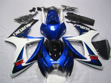 Kit Carenagem Moto GSXR 600 K6 2006-2007 - Azul Branco