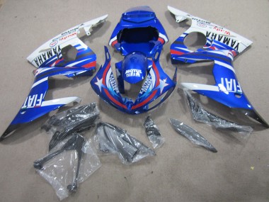 Kit Carenagem Moto R6 2003-2005 - Azul Branco Motul Fiat