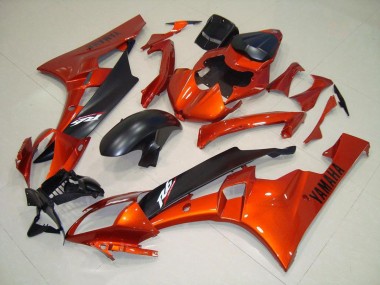 Kit Carenagem Moto R6 2006-2007 - Laranja Preto Fosco