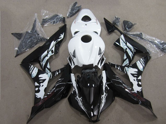 Kit Completo Carenagem Moto CBR 600RR 2007-2008 - Preto Branco Kit Completo Carenagem Moto CBR 600RR 2007-2008 - Preto Branco