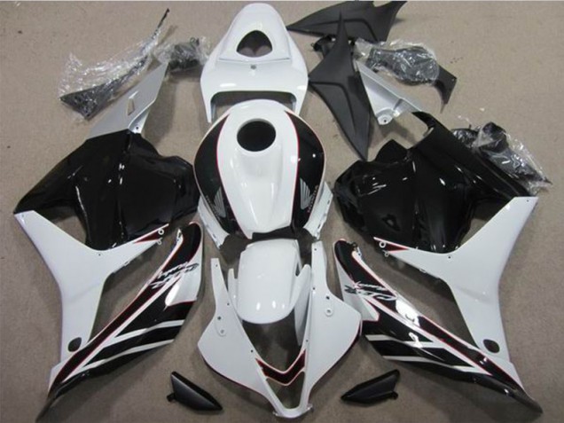 Kit Completo Carenagem Moto CBR 600RR 2009-2012 - Branco Preto Kit Completo Carenagem Moto CBR 600RR 2009-2012 - Branco Preto