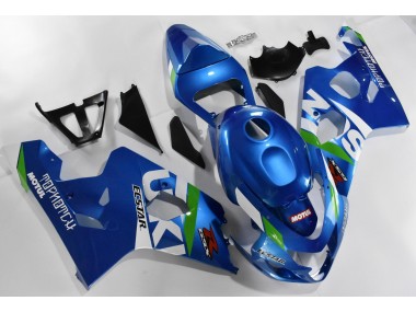 Kit Completo Carenagem Moto GSXR 600 / 750 K4 2004-2005 - Azul Branco