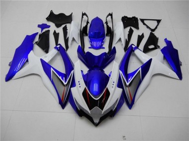 Kit Completo Carenagem Moto GSXR 600 / 750 K8 2008-2010 - Branco Azul