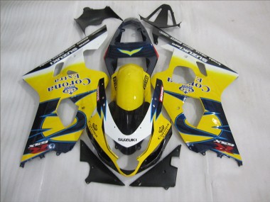 Kit Completo Carenagem Moto GSXR 600 K4 2004-2005 - Amarelo Azul Corona Extra