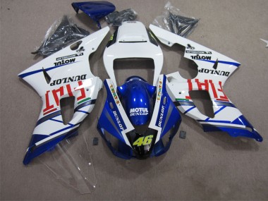 Kit Completo Carenagem Moto R1 2009-2011 - Azul Branco Motul Dunlop 46