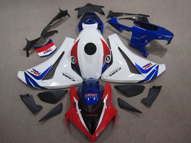 Kits Carenagem Moto CBR 1000RR 2008-2011 - Branco Azul Vermelho HRC