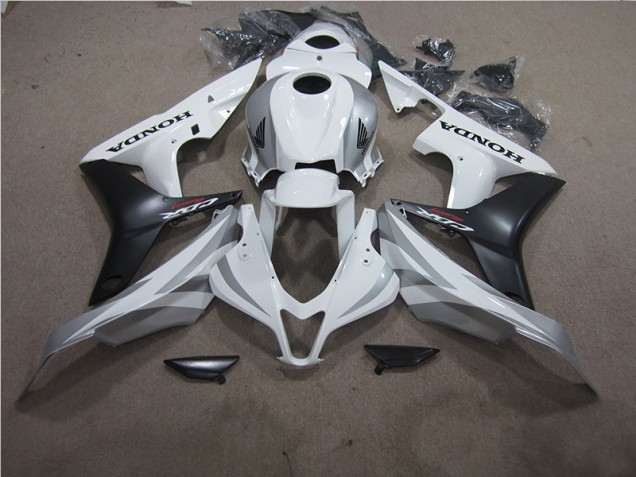 Kits Carenagem Moto CBR 600RR 2007-2008 - Branco Preto Kits Carenagem Moto CBR 600RR 2007-2008 - Branco Preto