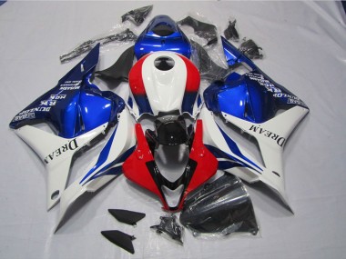 Kits Carenagem Moto CBR 600RR 2009-2012 - Branco Azul Vermelho DREAM