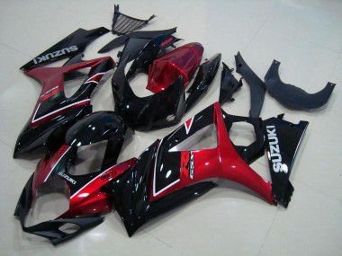 Kits Carenagem Moto GSXR 1000 K7 2007-2008 - Vermelho Preto