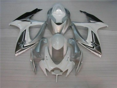 Kits Carenagem Moto GSXR 600 / 750 K6 2006-2007 - Branco Prata