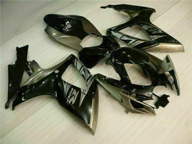 Kits Carenagem Moto GSXR 600 / 750 K6 2006-2007 - Preto Cinzento