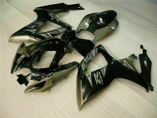 Kits Carenagem Moto GSXR 600 / 750 K6 2006-2007 - Preto Cinzento