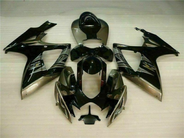Kits Carenagem Moto GSXR 600 / 750 K6 2006-2007 - Preto Cinzento