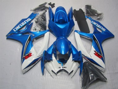 Kits Carenagem Moto GSXR 600 K6 2006-2007 - Azul Branco