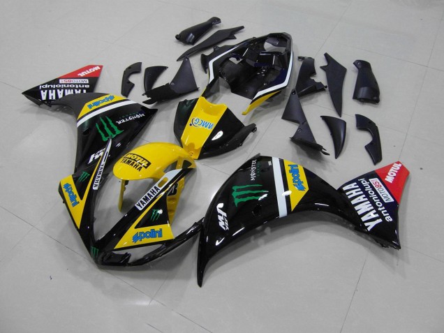 Kits Carenagem Moto R1 2009-2011 - Amarelo Preto Monster Kits Carenagem Moto R1 2009-2011 - Amarelo Preto Monster