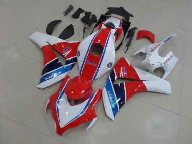Kits Completo Carenagem Moto CBR 1000RR 2008-2011 - Vermelho Branco Azul HRC